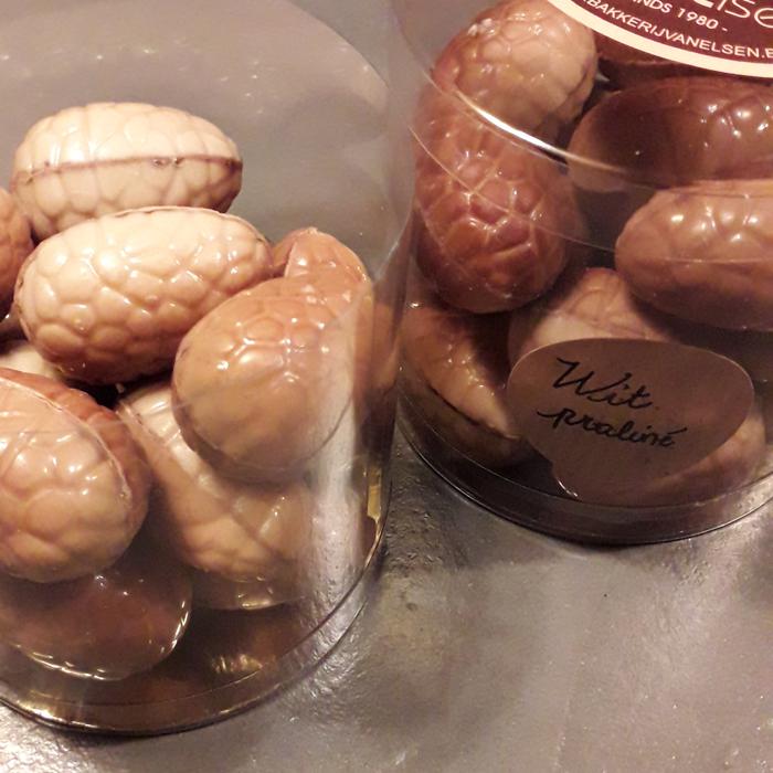 Doosje paaseitjes Wit praliné