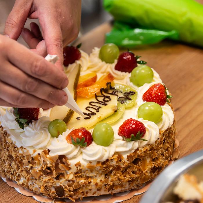 Biscuit slagroom en vers fruit